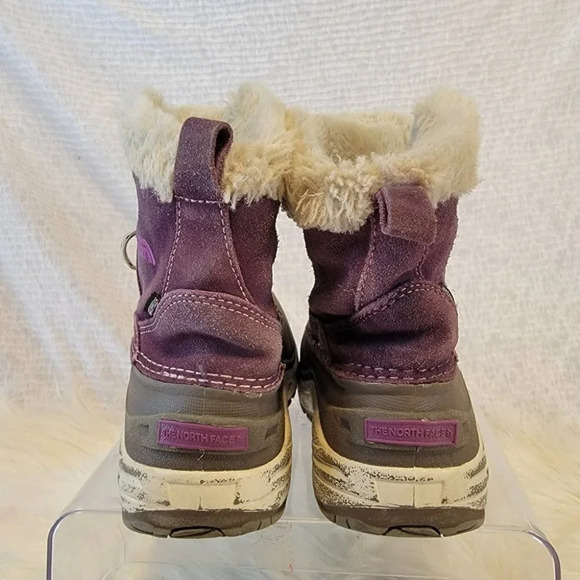 The‎ NORTH FACE Girls Purple Water Proof Suede Snow Winter Boots Youth Sz 2 - Picture 6 of 9